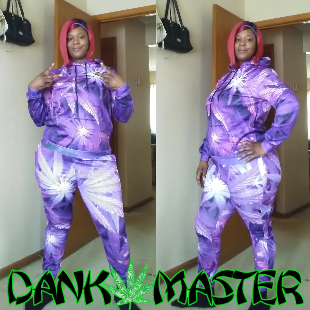 [30% OFF] Dank Master Purple Weed Leaf Outfit