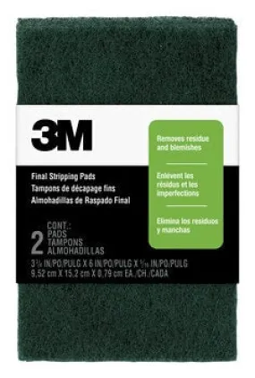 3M™ Final Stripping Pads 10113NA, 0 Fine, Two-pack, Open Stock , 3-3/4
in. x 6 in. x 5/16 in. each