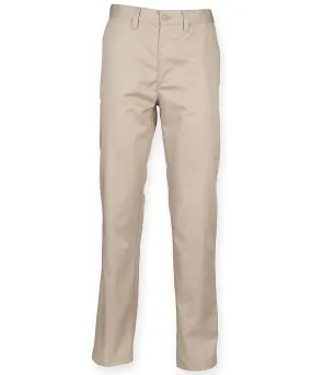 65/35 flat fronted chino trousers | Stone