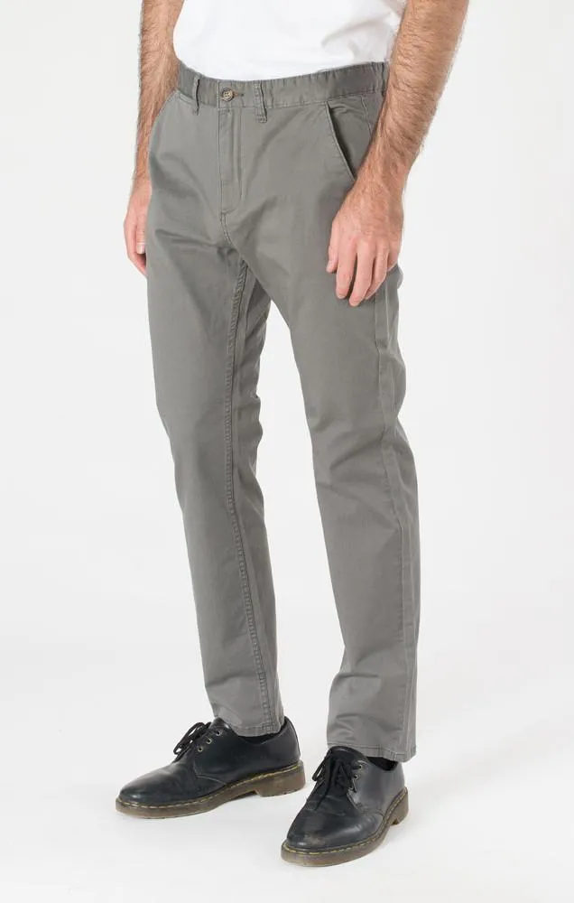 Afends Mens Chino Pants - Charcoal - Slim Fit Chino