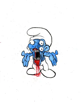 Alex Pardee - "No-Longer Smurf #16"