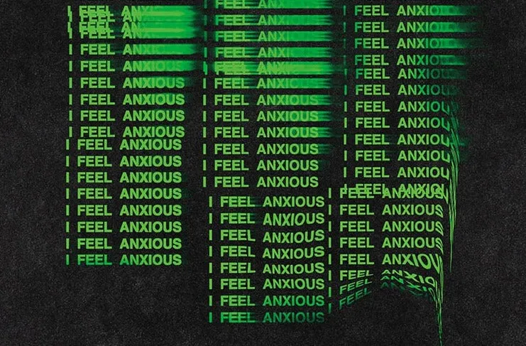 Anxious Slogan Graphic T-Shirt