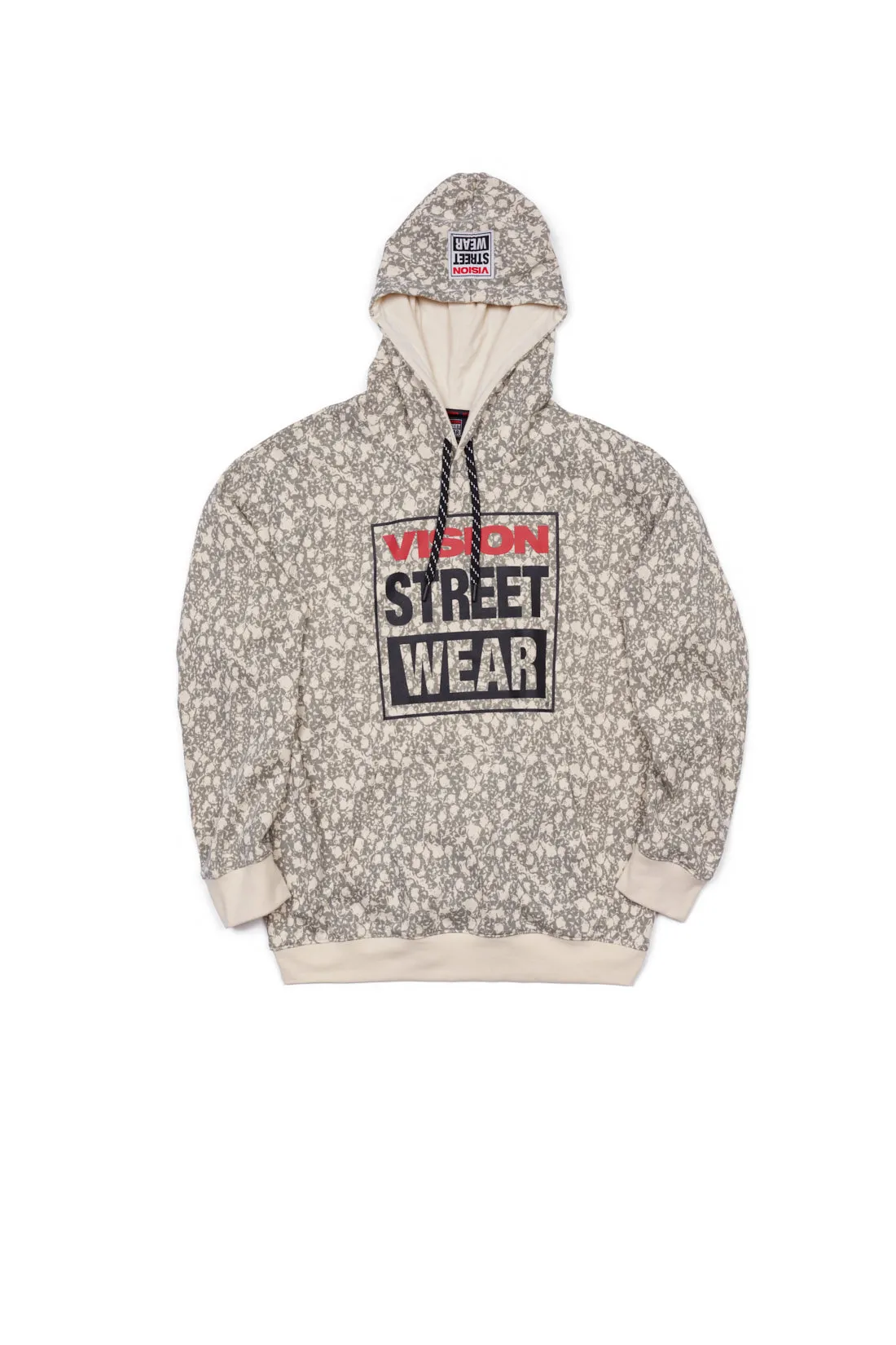 Aop Skull Logo Hoodie - Bone