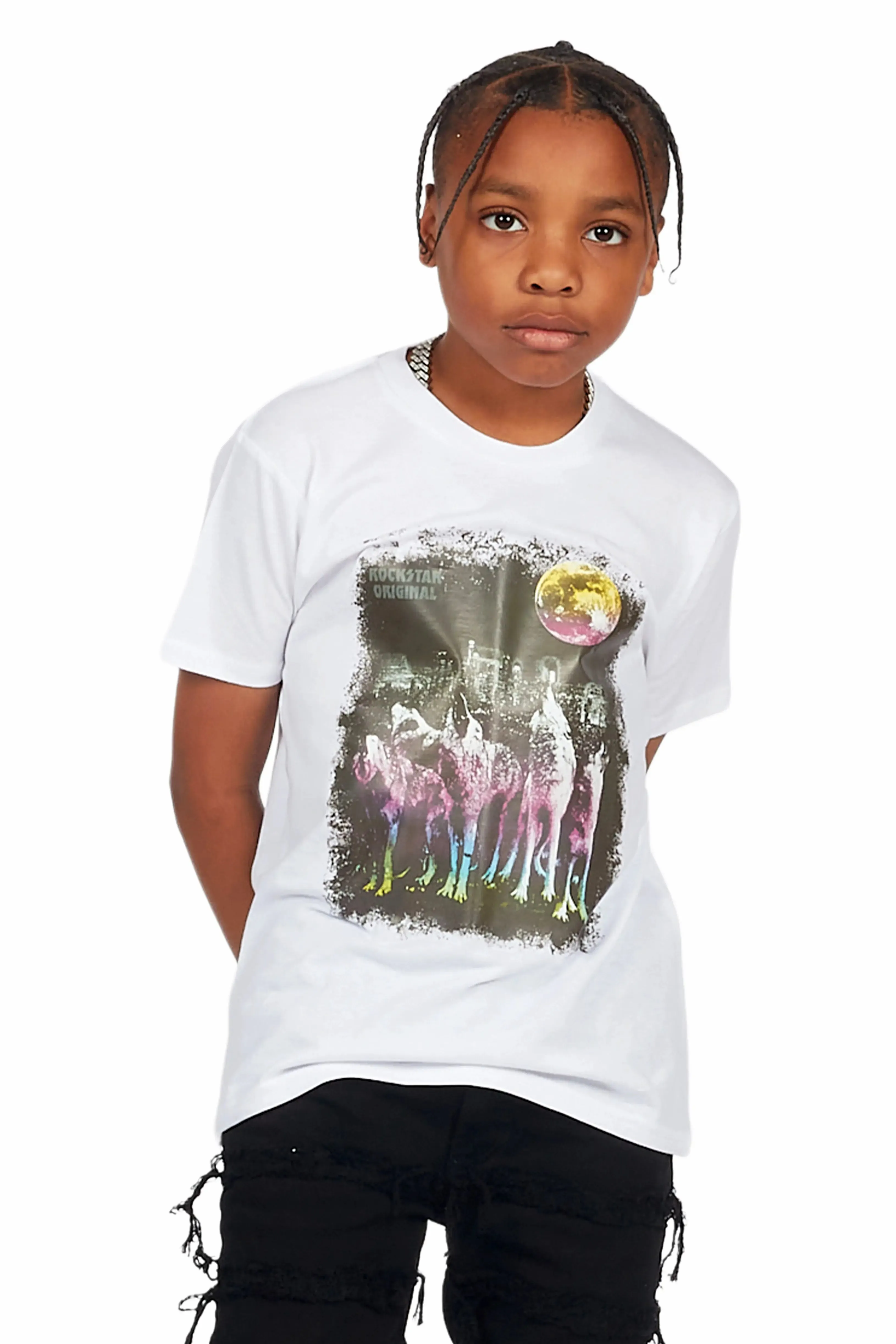 Boys Forrest White Graphic T-Shirt