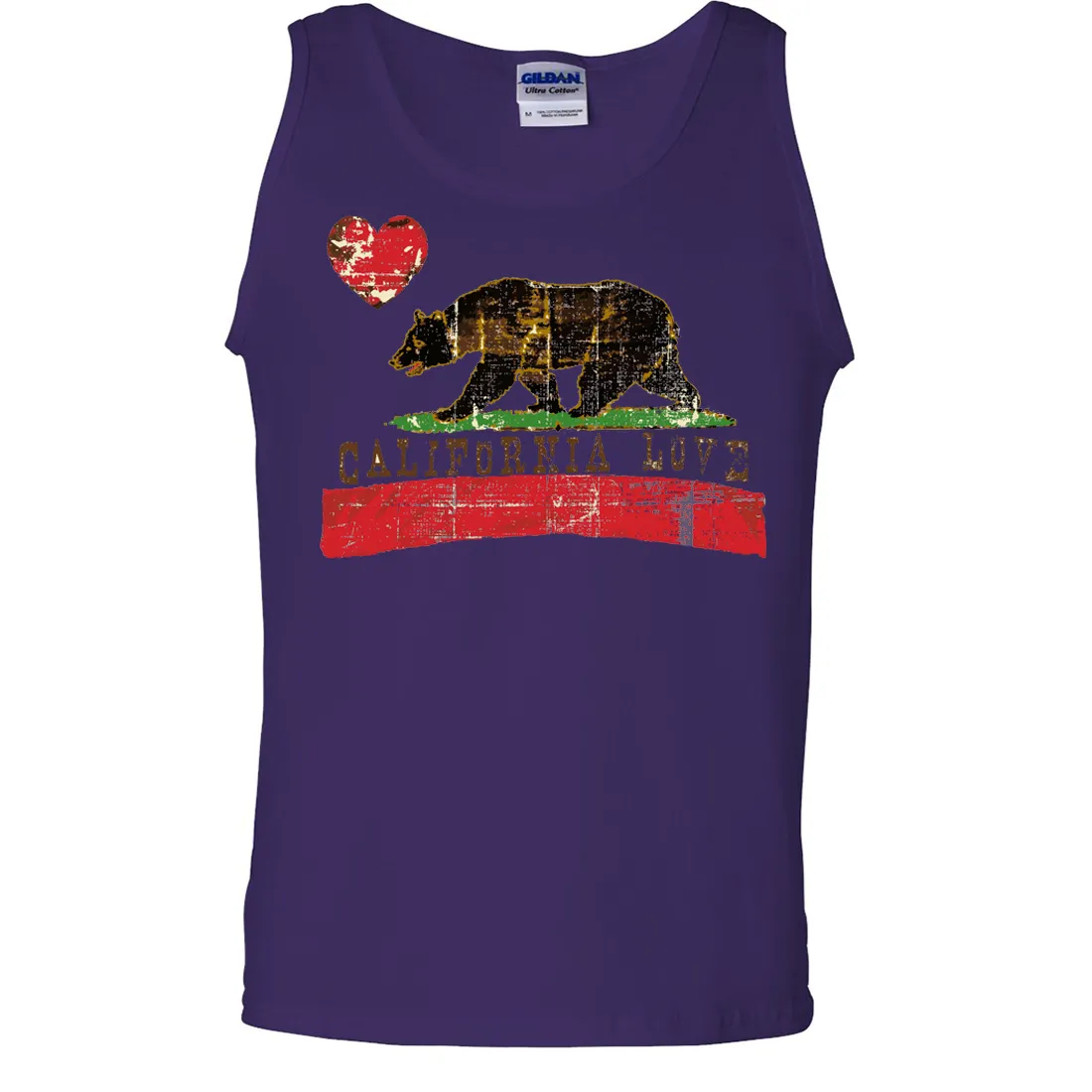 California Love Distressed Asst Colors Tank Top