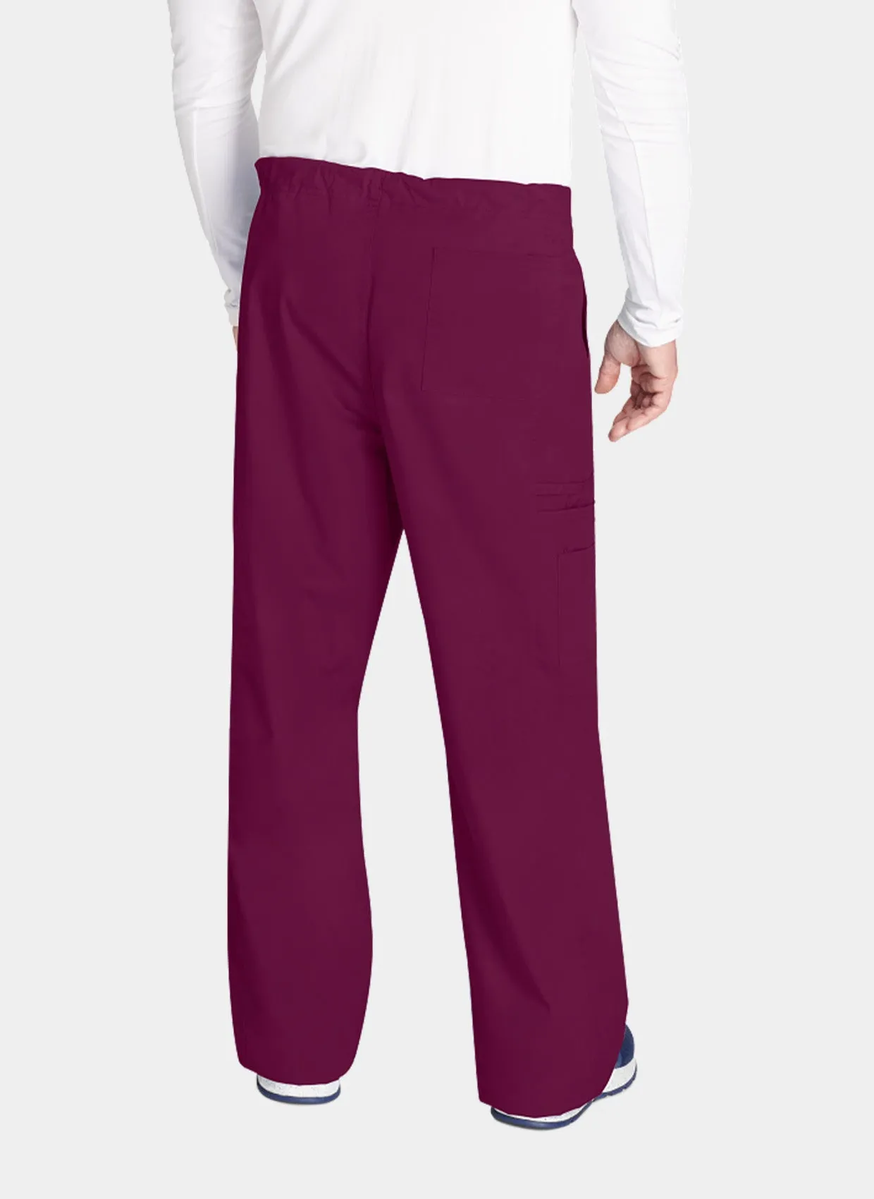 Cherokee Core Stretch Unisex Drawstring Cargo Scrub Trousers WWE4043 - Wine