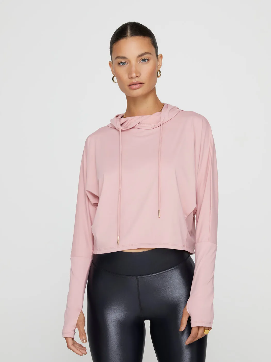 Crop Hoodie - Blush