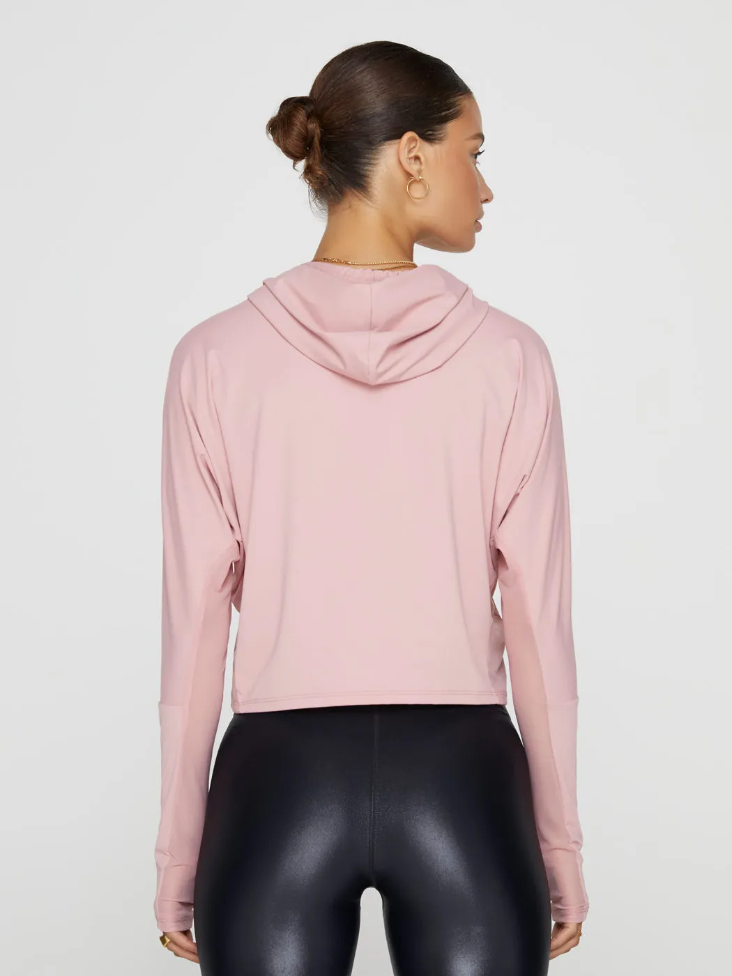 Crop Hoodie - Blush