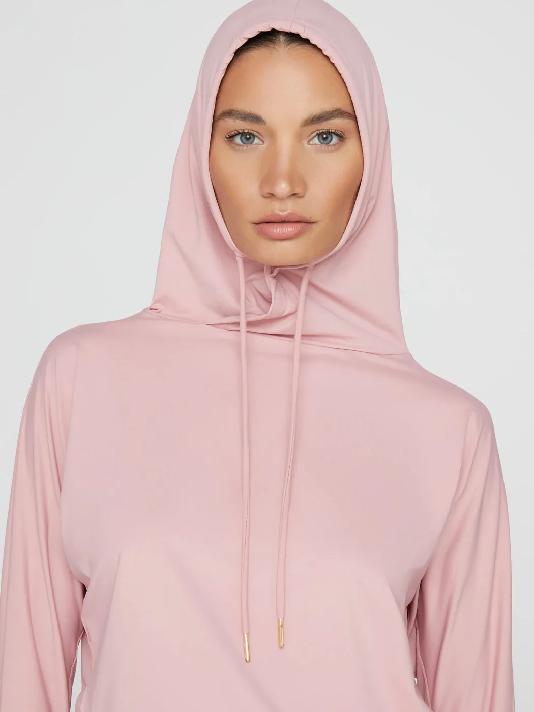 Crop Hoodie - Blush