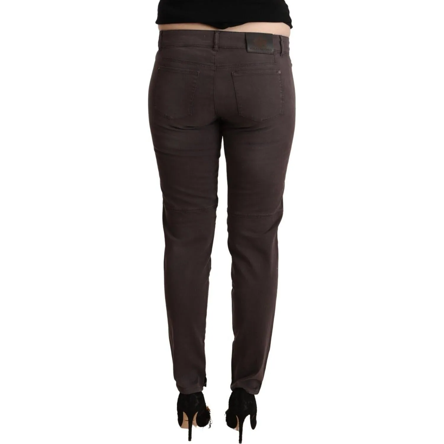 Ermanno Scervino Chic Brown Low Waist Skinny Pants