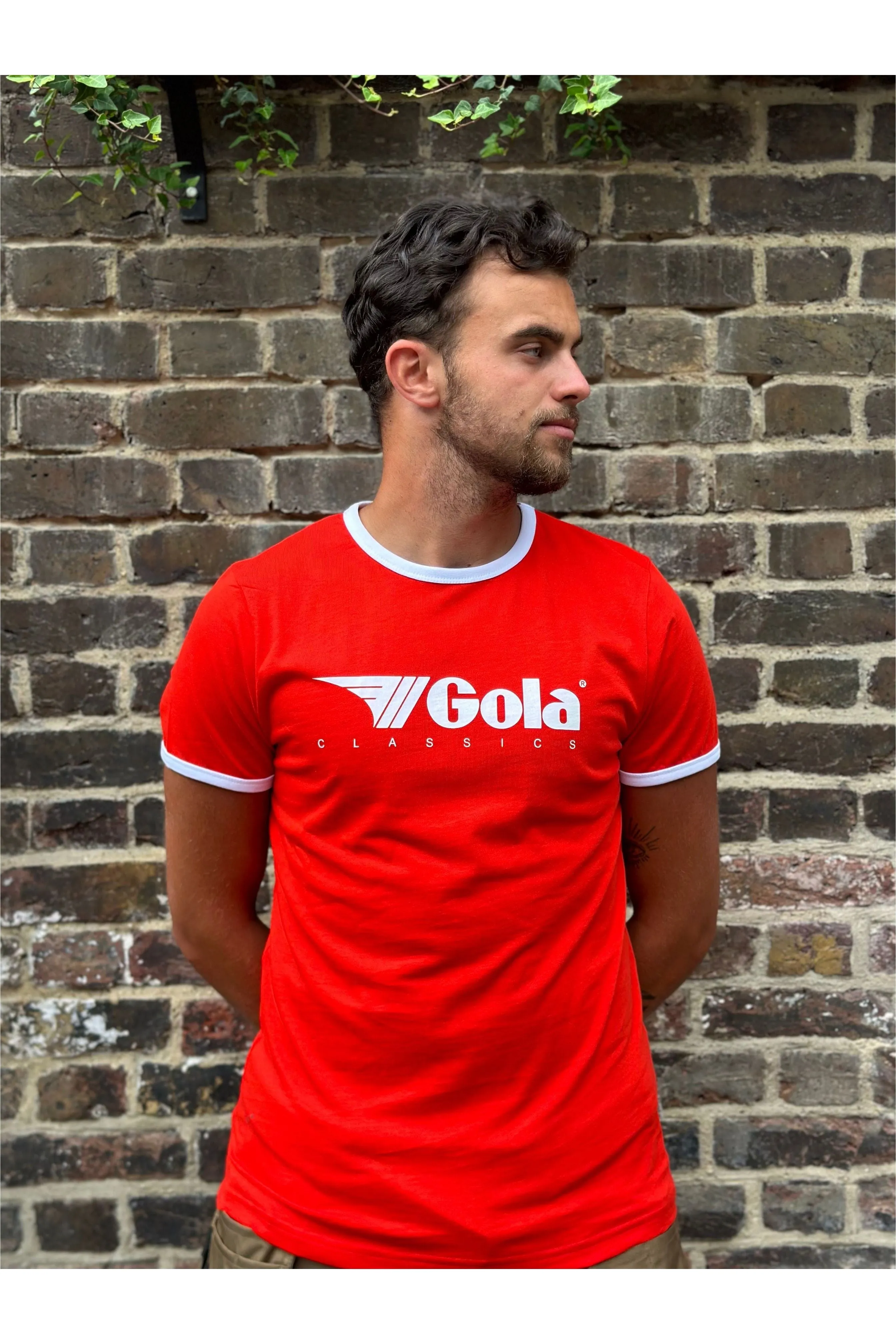 Gola - Red & White Short Sleeve Ringer - T-Shirt