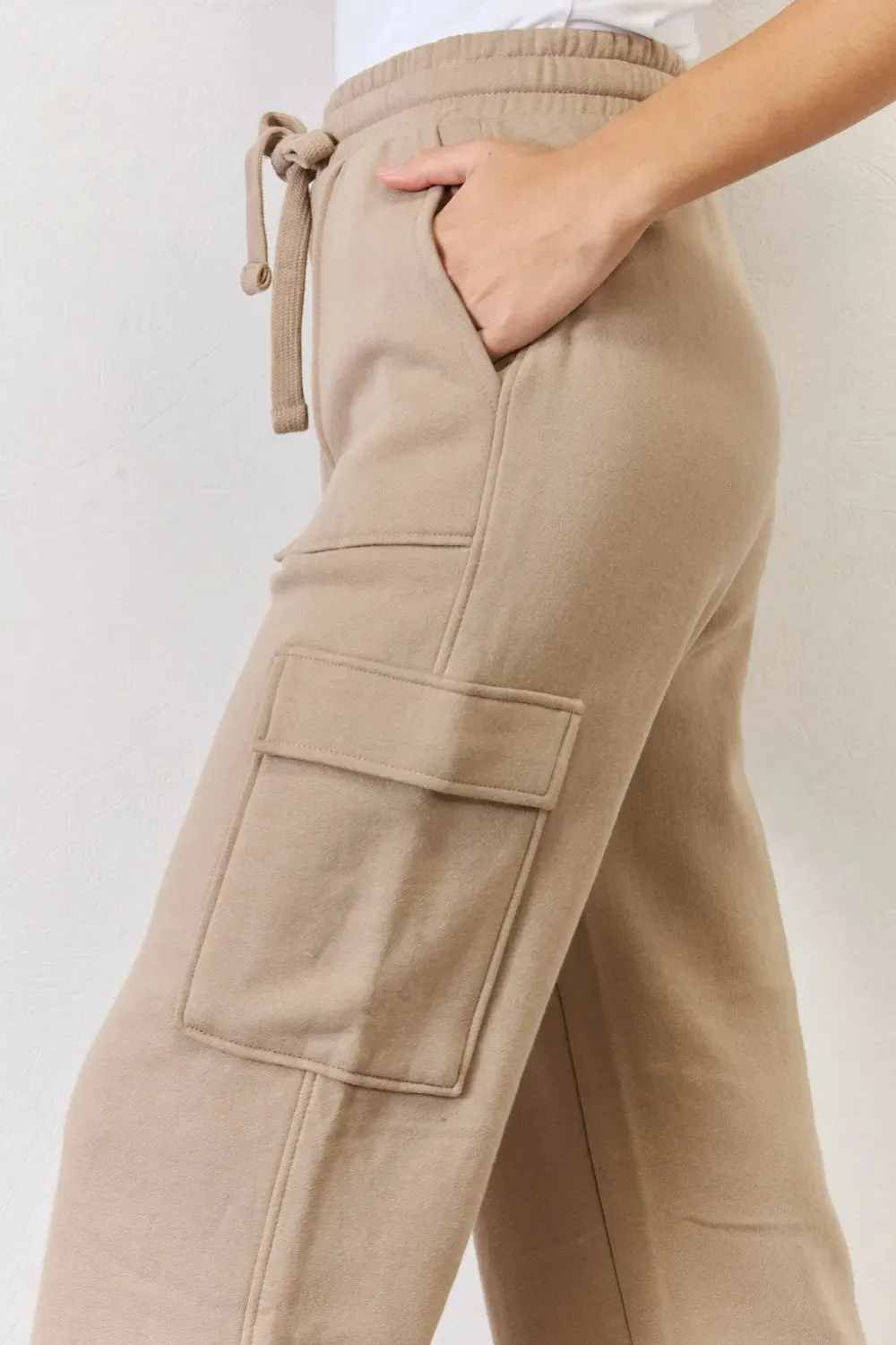 High Waist Cargo Wide Leg Pants