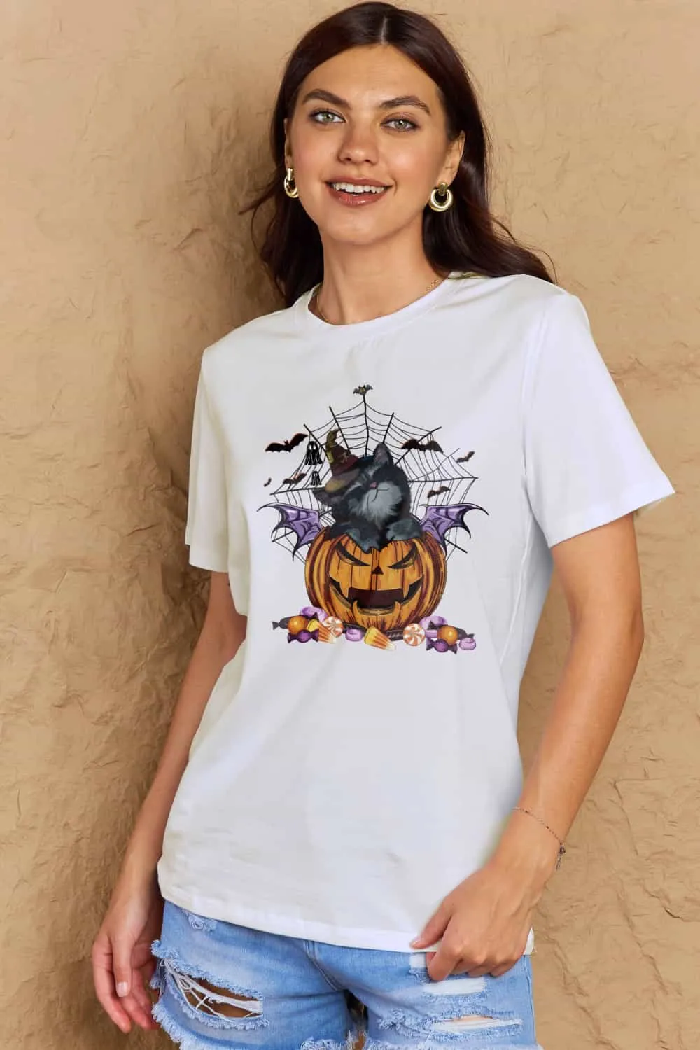 Jack-O'-Lantern Graphic T-Shirt