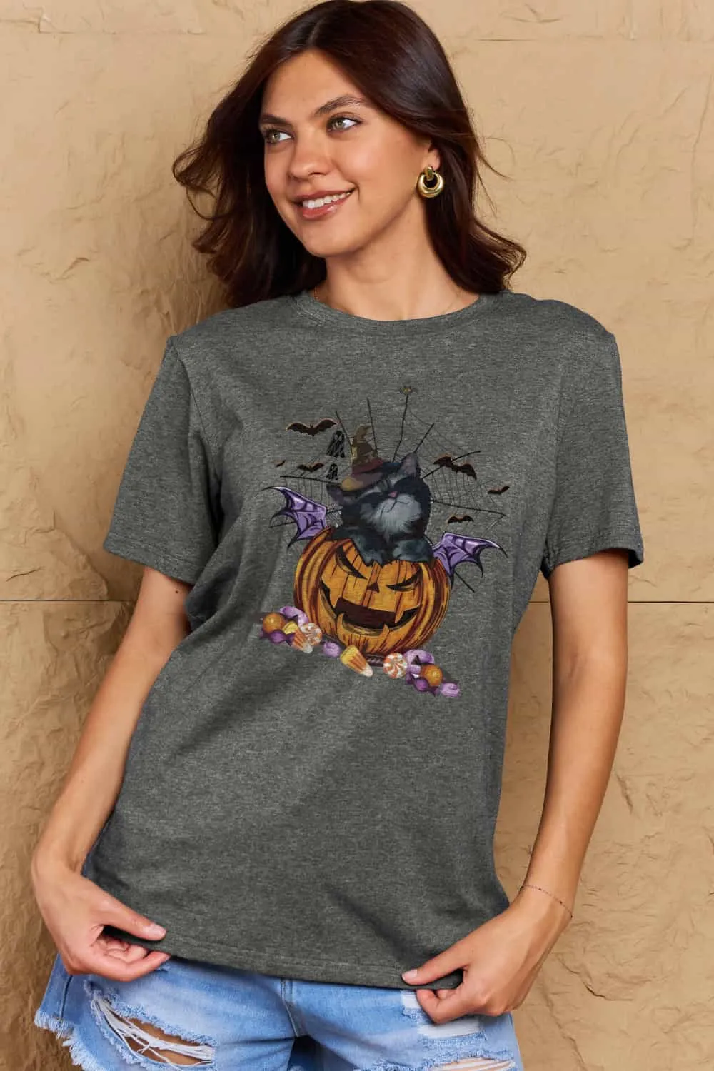 Jack-O'-Lantern Graphic T-Shirt