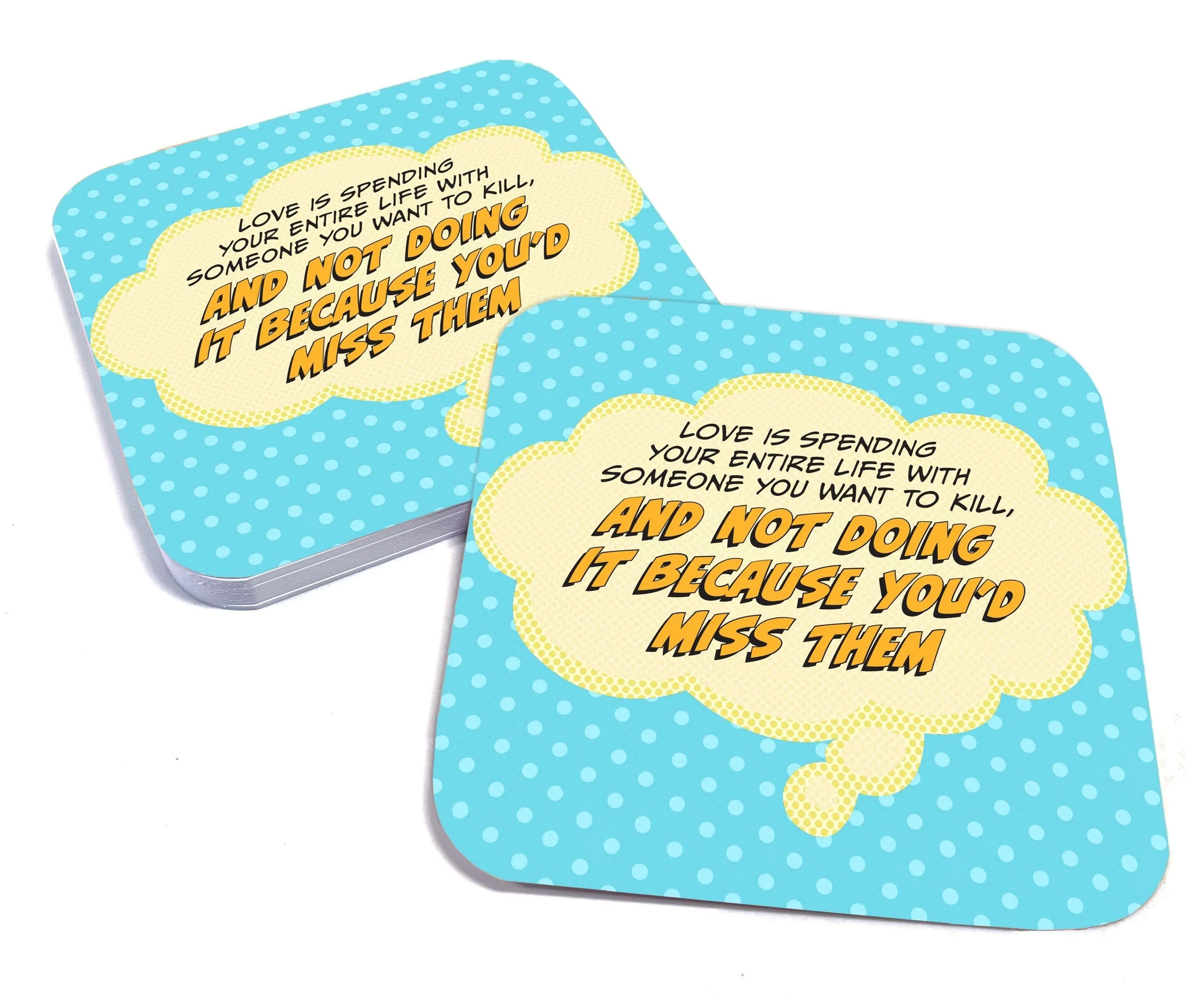 Love is Spending Your Entire Life With Someone... Paper Coaster Set