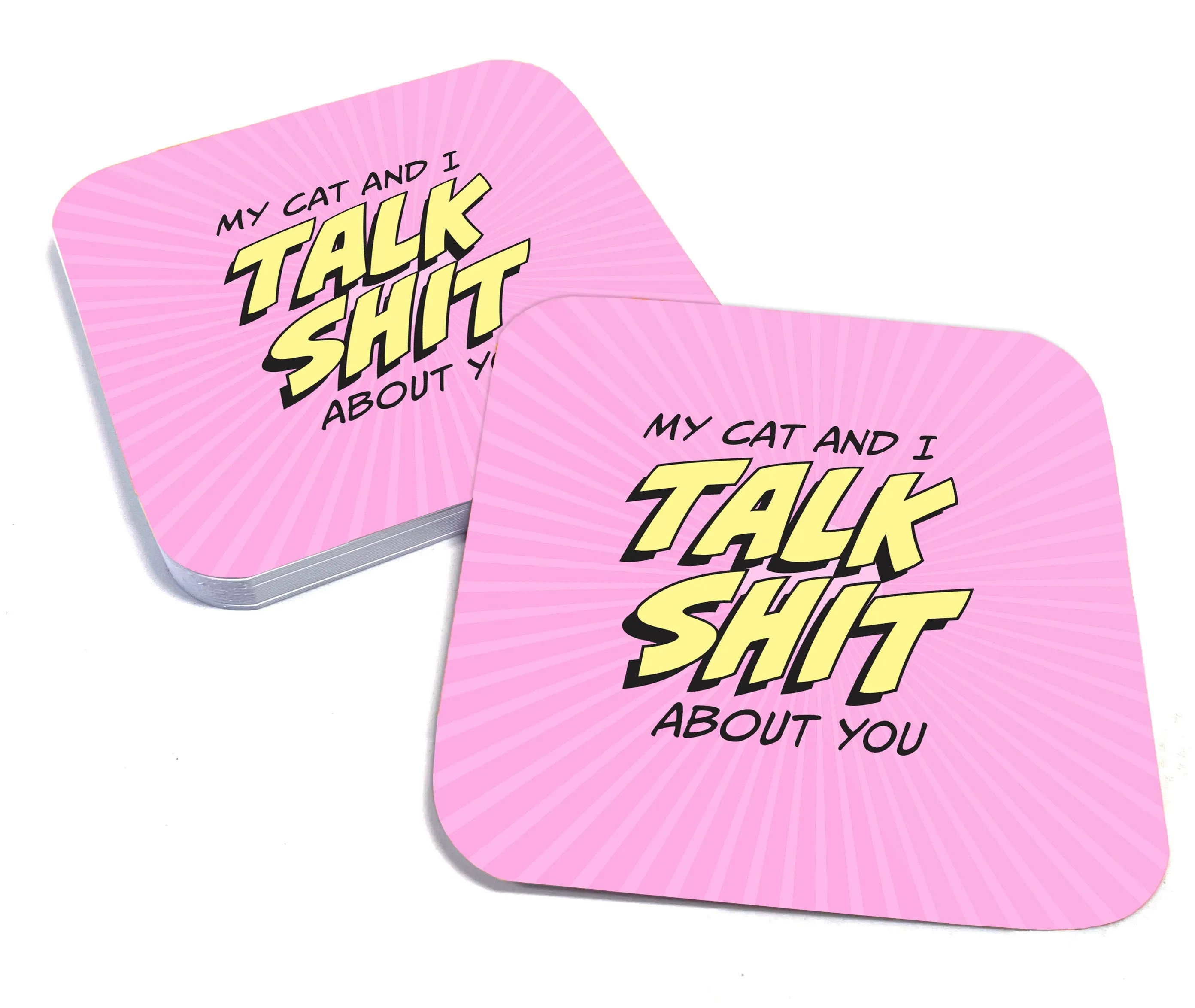 My Cat and I Talk Shit About You Paper Coaster Set