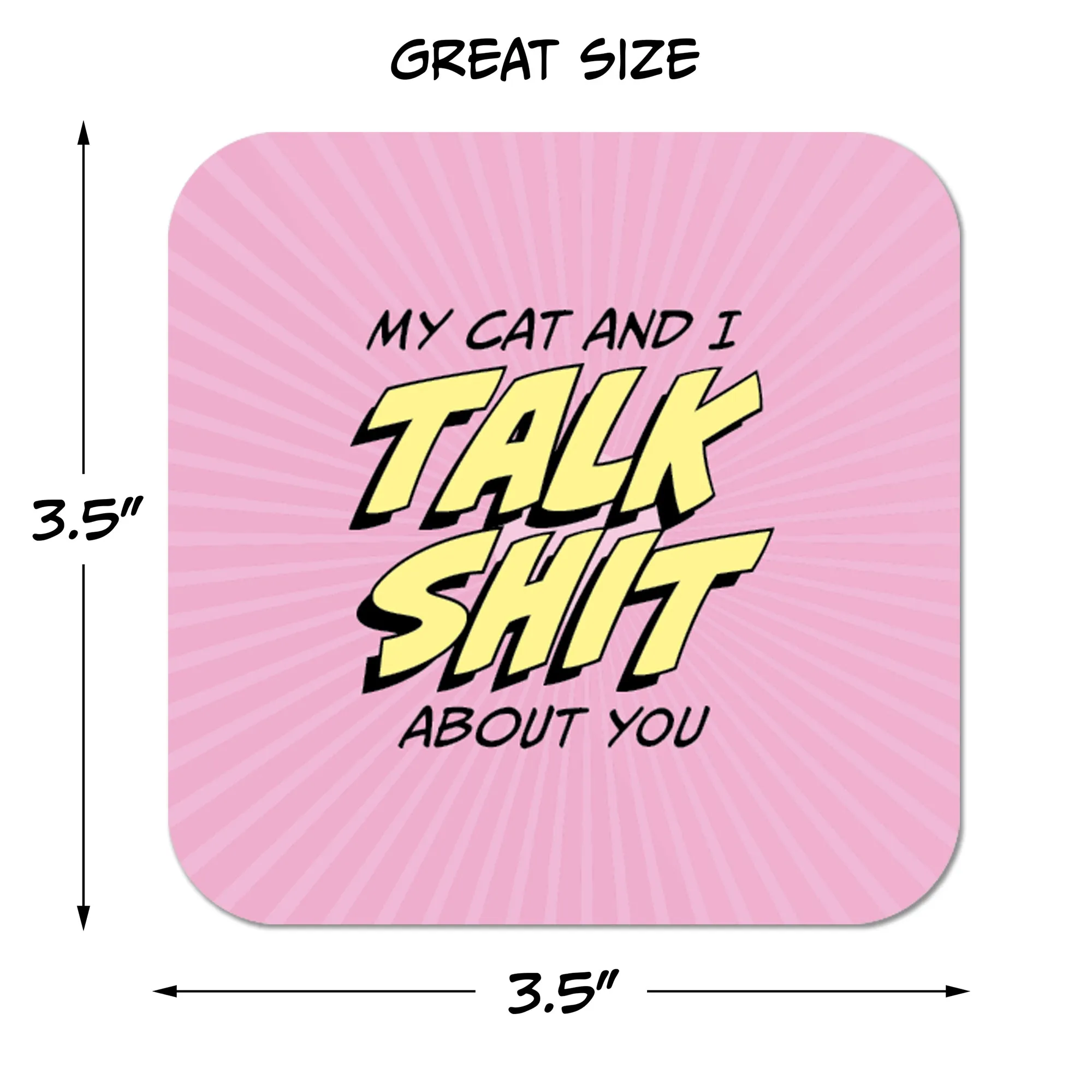 My Cat and I Talk Shit About You Paper Coaster Set