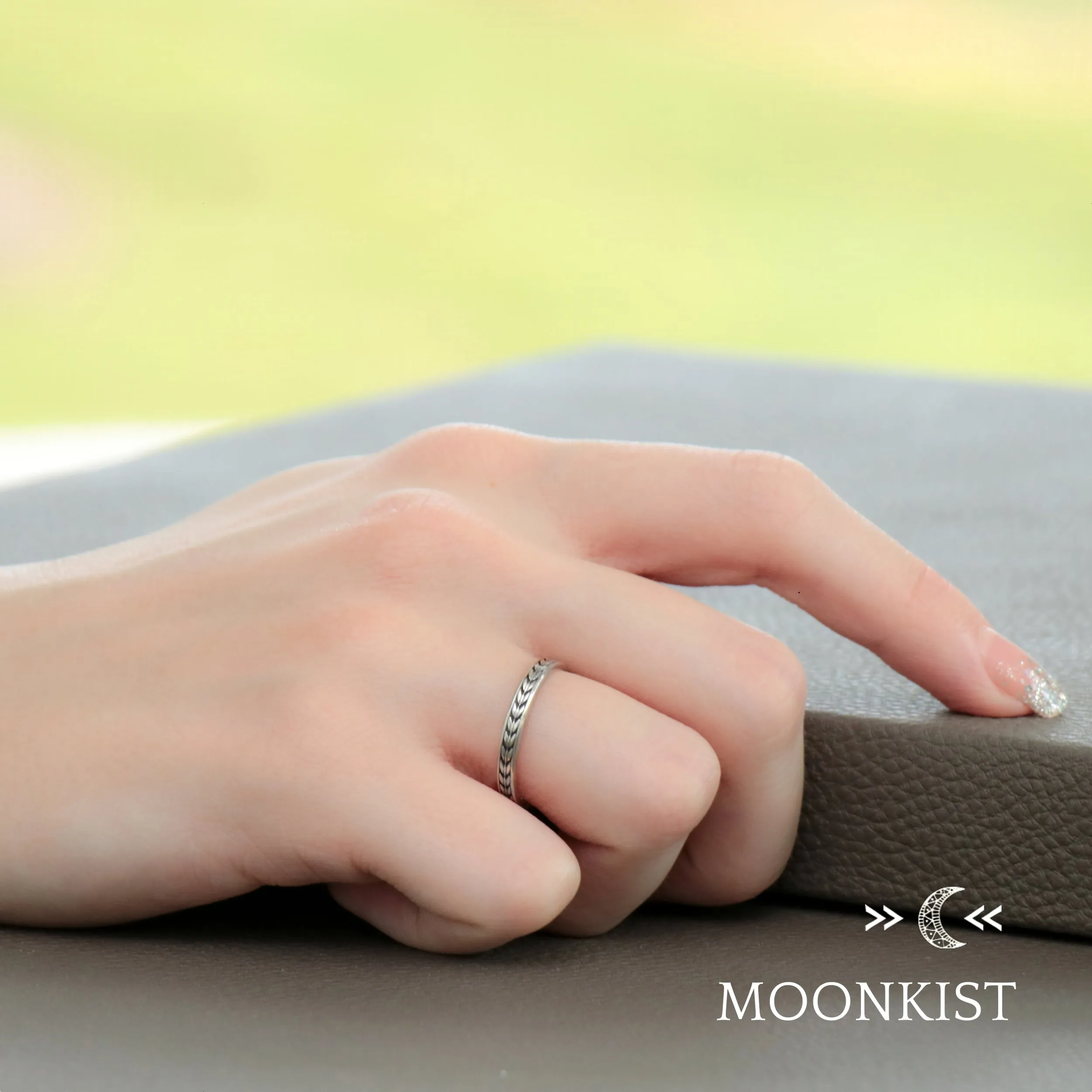 Narrow Arrow Wedding Band | Moonkist Designs