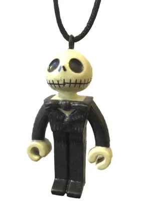 Nightmare Before Christmas Pendant Jack Skeleton Skellington PVC Mini Figure Necklace