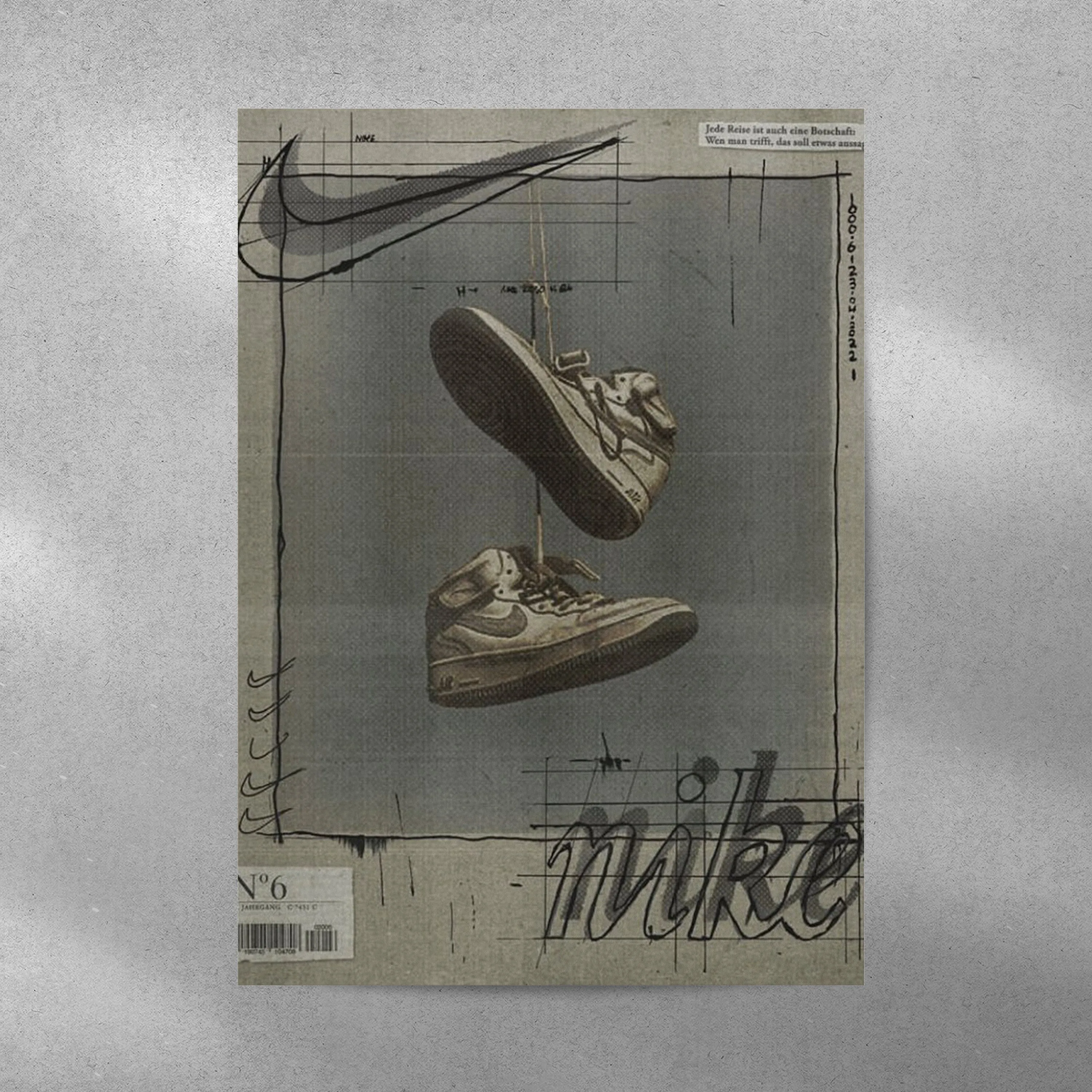 Nike Pop Culture Aesthetic Metal Poster