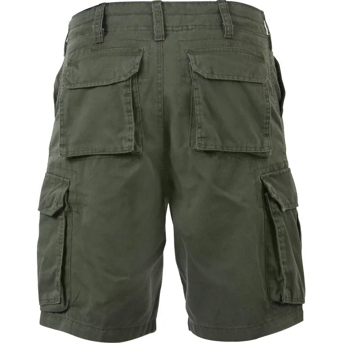 Olive Drab - Military Vintage Paratrooper Cargo Shorts