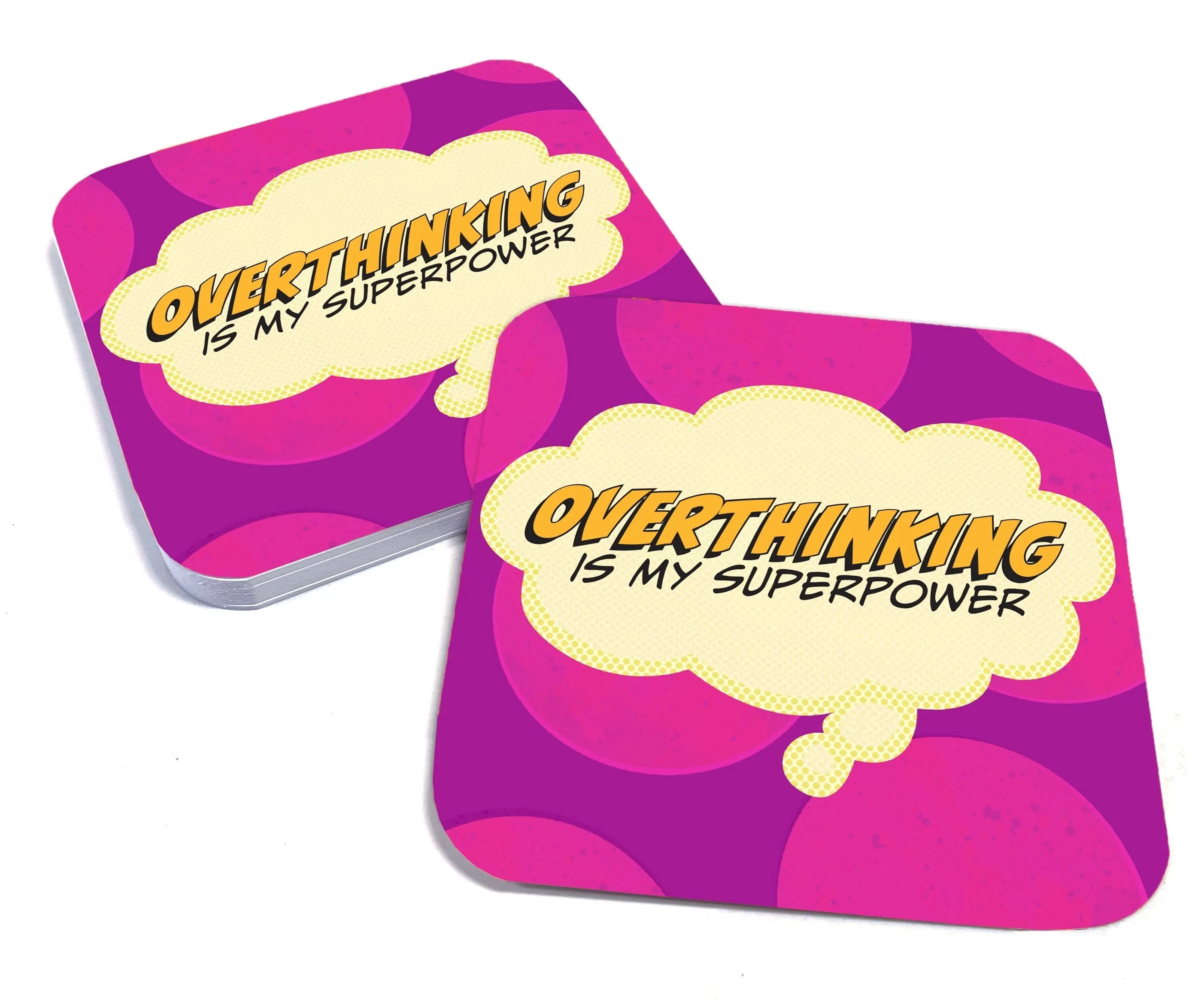 Overthinking is my Superpower Paper Coaster Set