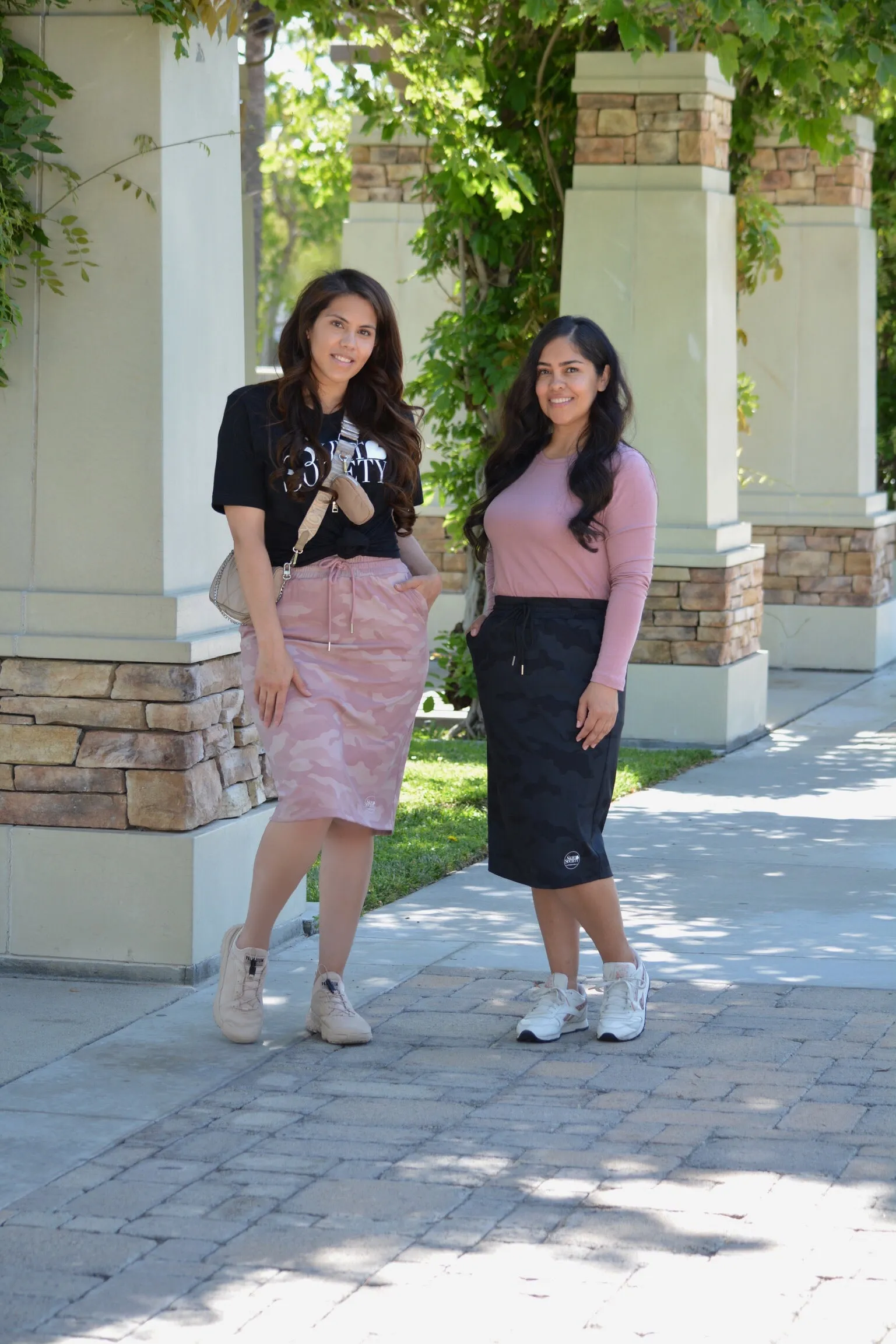 Palma Pink Camo Athletic Skirt (hidden leggings)