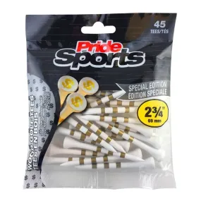 Pride Sports Money and Stripes Wooden Tees - 45 pcs pack