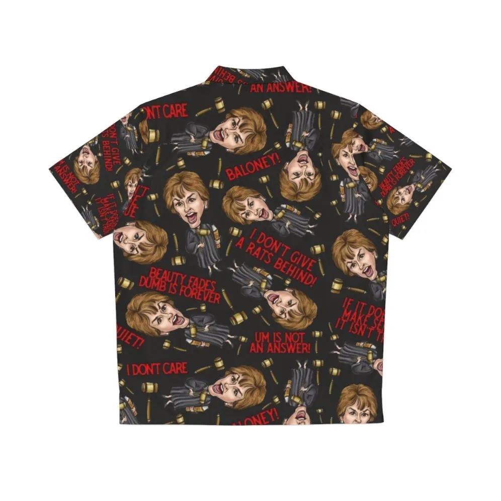 "Judge Judy Print Black Hawaiian Shirt for Fans"