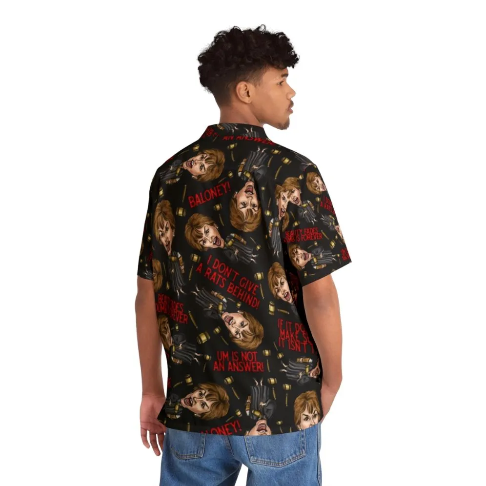 "Judge Judy Print Black Hawaiian Shirt for Fans"