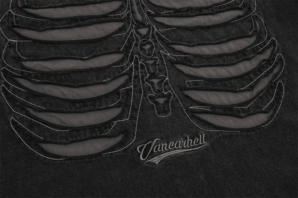 VANCARHELL Skeleton Ribcage T-Shirt