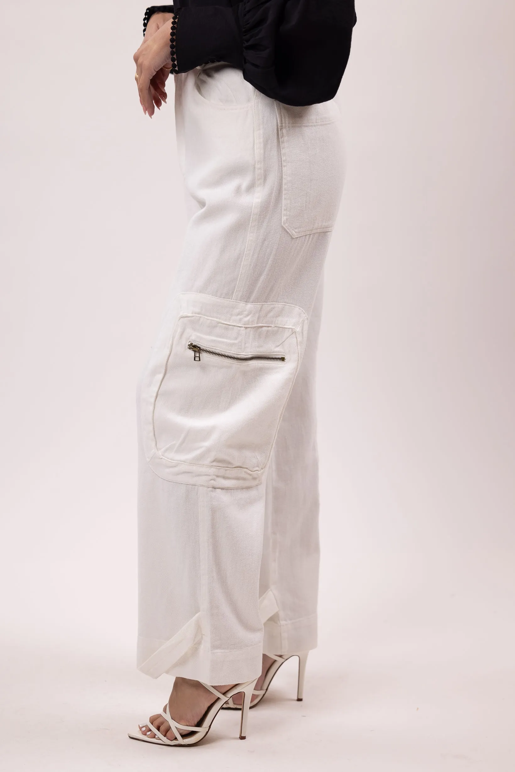 Zip Pocket Denim Pants