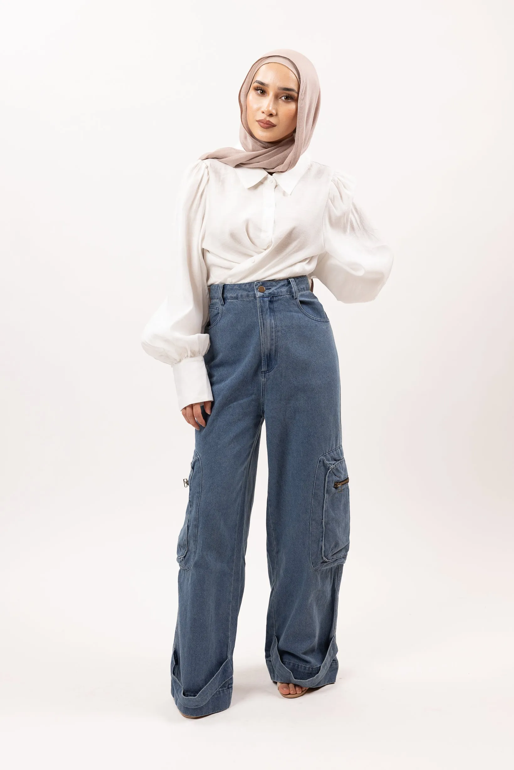 Zip Pocket Denim Pants